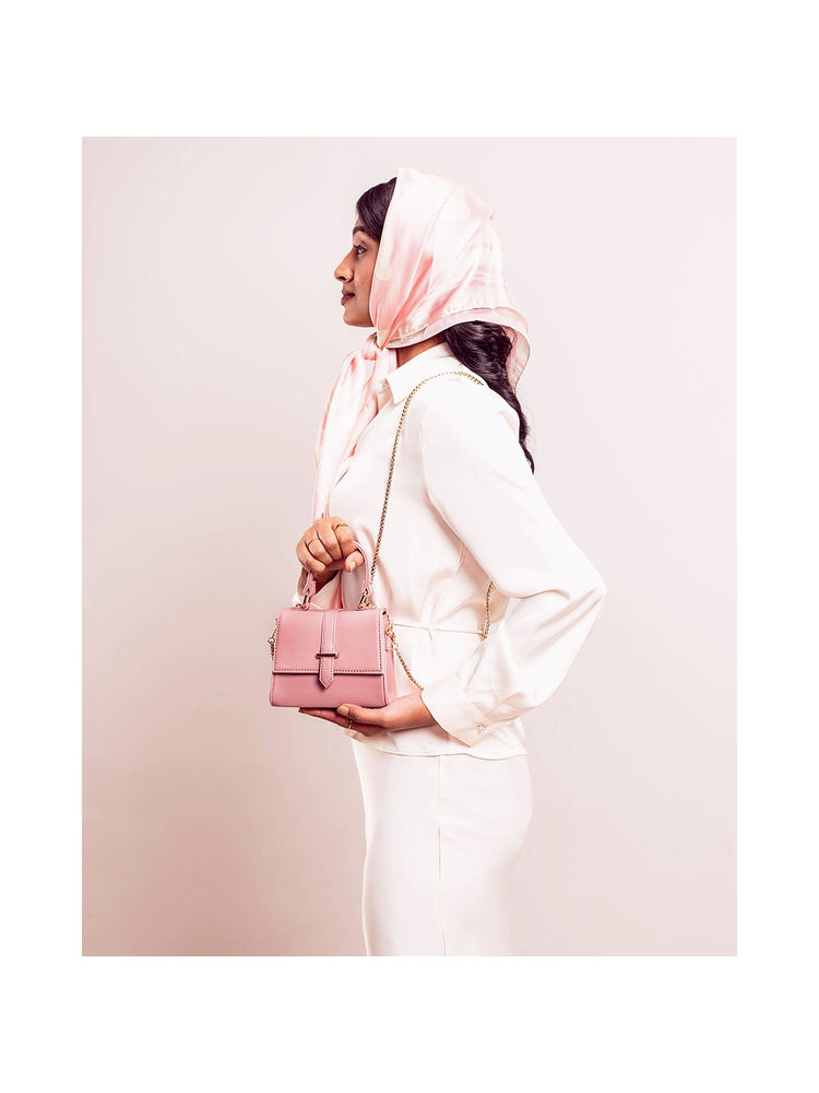 Strokes by Namrata Mehta Rose Quartz Mini Satchel bag-picture-10