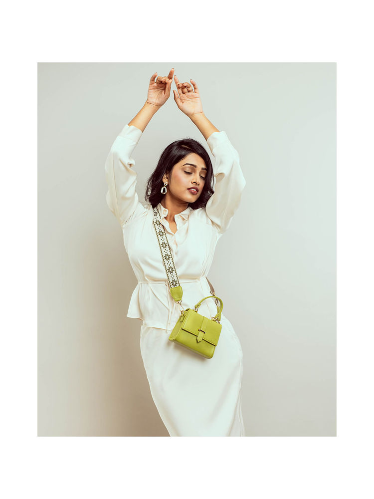 Strokes by Namrata Mehta Citrus Burst Mini Satchel bag