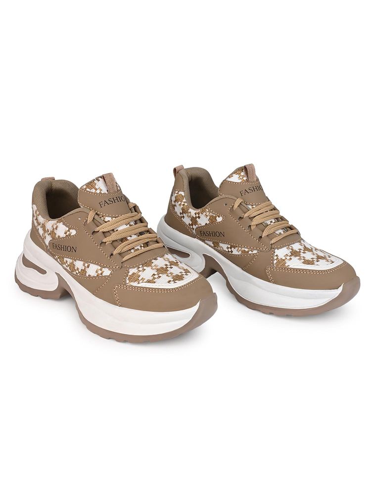 Alberto Torresi Trendy Beige Chunky Sneakers-picture-16