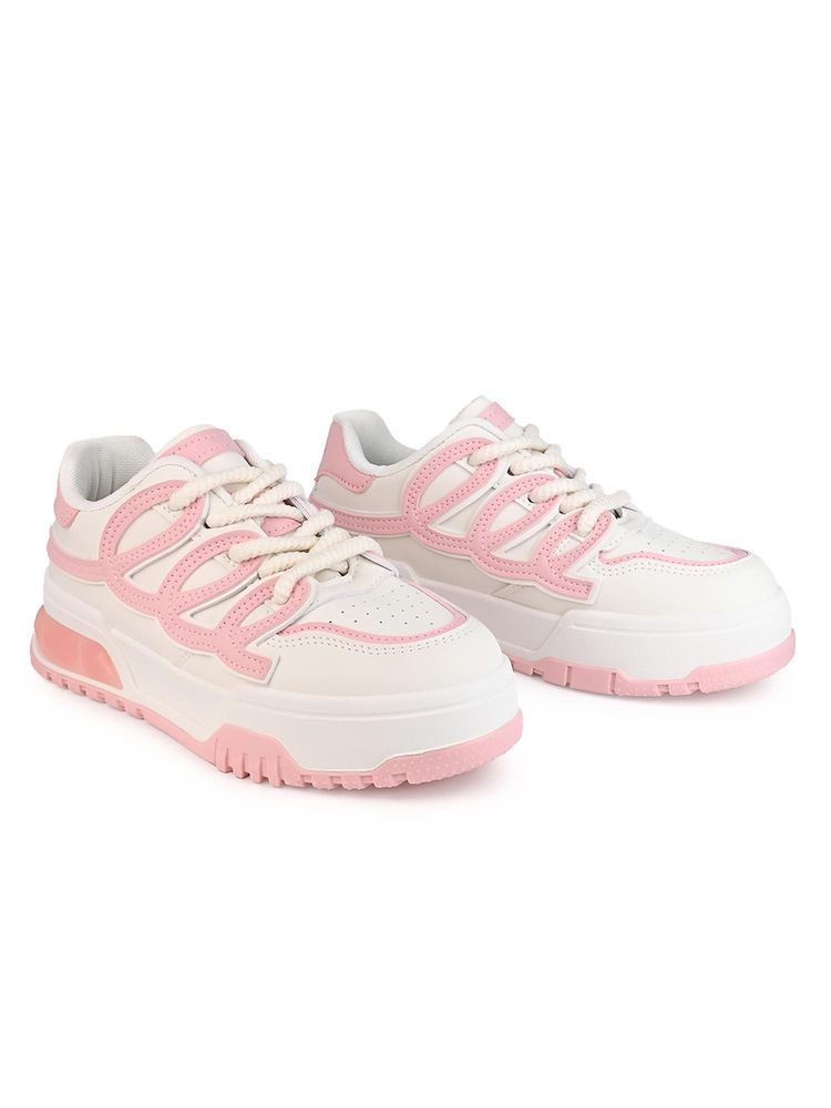 Alberto Torresi White Trendy Pastel Chunky Sneakers-picture-19