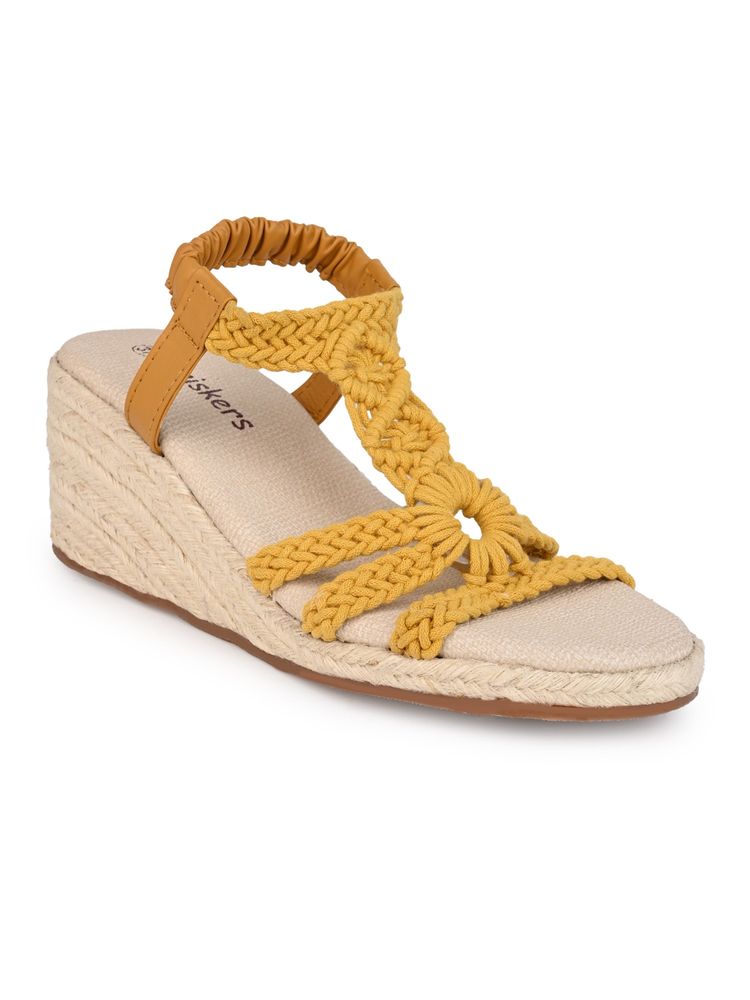 Briskers Yellow Wedge Heels-picture-5
