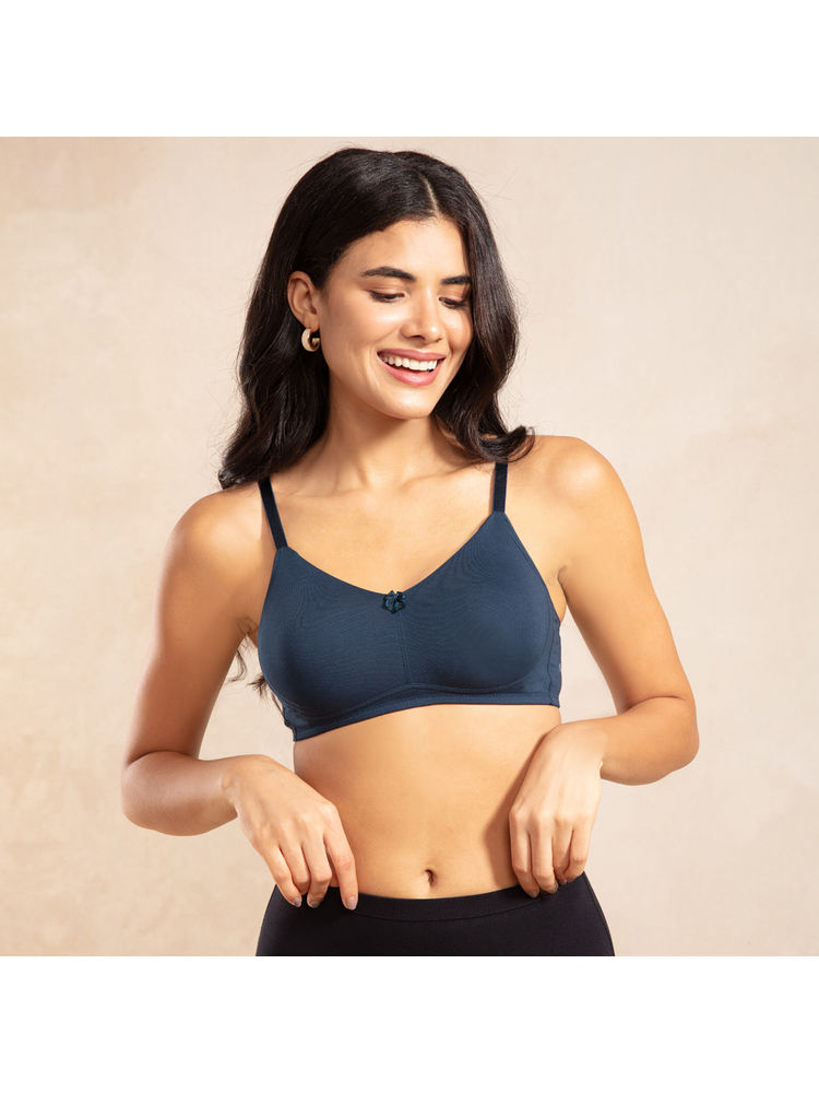 Nykd by Nykaa Soft Cup Wireless Hold Me Up Full Coverage Bra - French Navy NYB062-picture-31