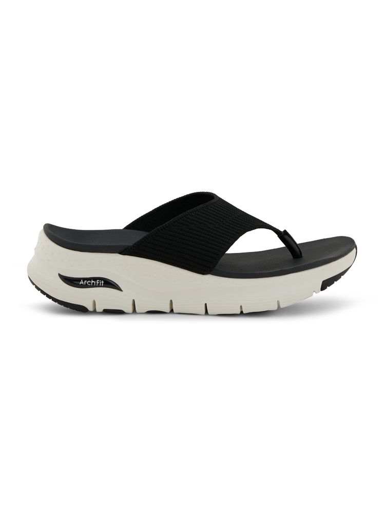SKECHERS ARCH FIT EASY DAY Black Flipflops-picture-29