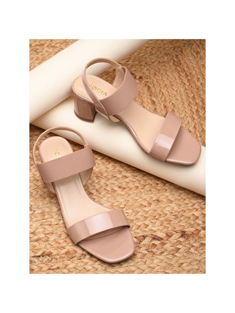 ROCIA By Regal Nude Womens Classic Patent Sandal Heels-picture-15