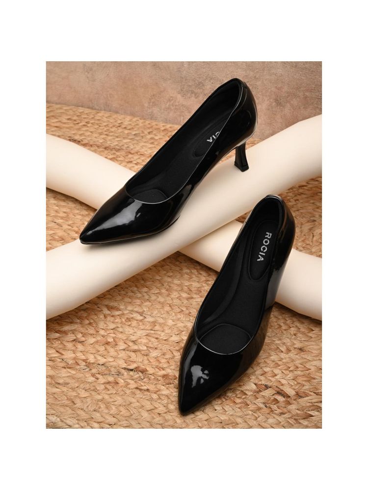 ROCIA By Regal Black Womens Patent Stilettos Pump Heels-image-39