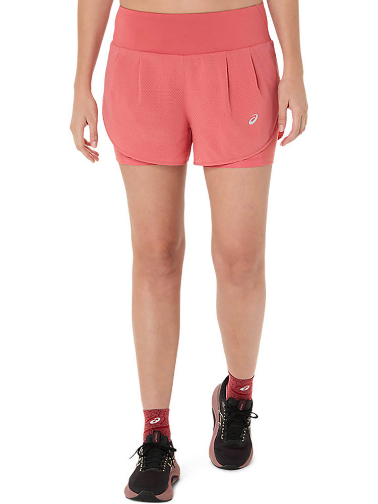 ASICS Womens Dark Pink Clay/Dark Pink Clay Road 2-N-1 3.5In Shorts-picture-10