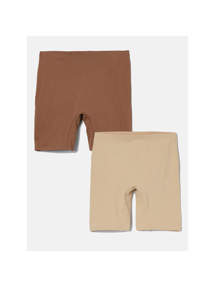 mackly Womens Solid Inner Shorts (Pack of 2)-picture-21