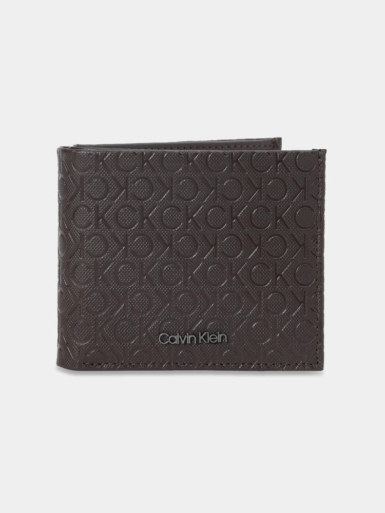 Calvin Klein Logo Brown Leather Wallet