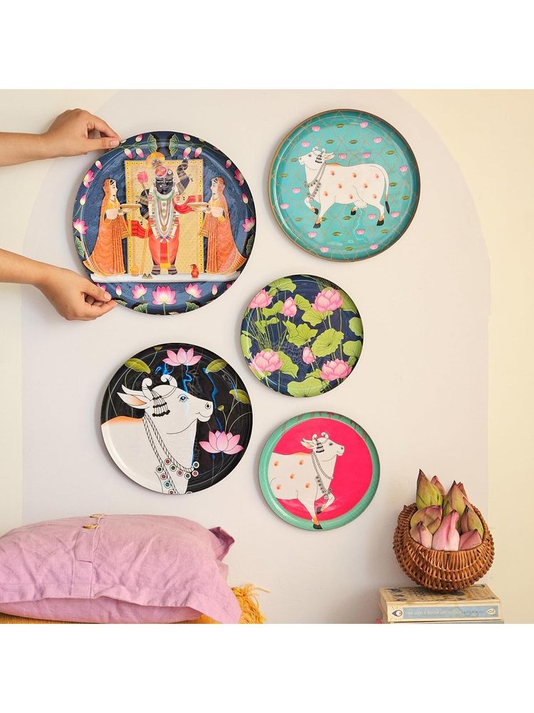 Ritualistic Pichwai Wall Plates for Home Decoration-picture-36