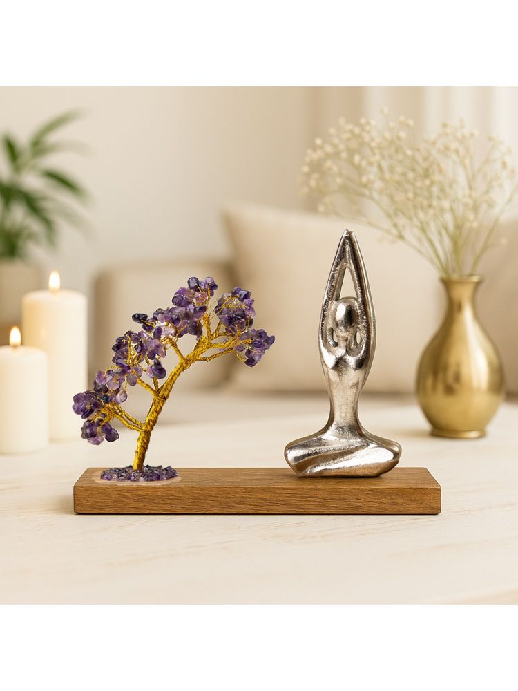 Ritualistic Namaste Amethyst Quartz Crystal Tree-picture-10
