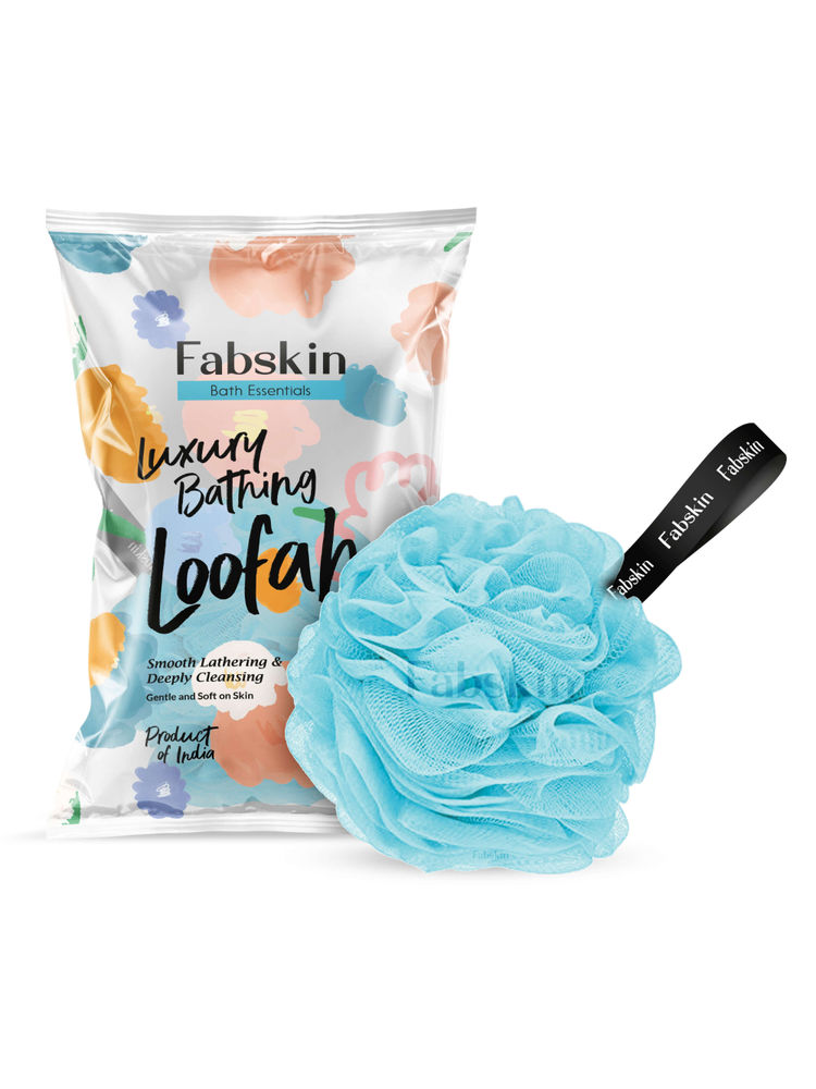 Fabskin Luxury Bathing Round Loofah Bath Sponge - Blue-picture-27