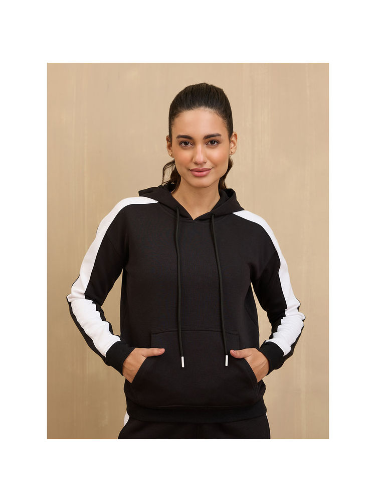 NYKD By Nykaa Cozy Fleece Hoodie Sweatshirt -NYLE702-Jet Black-picture-19