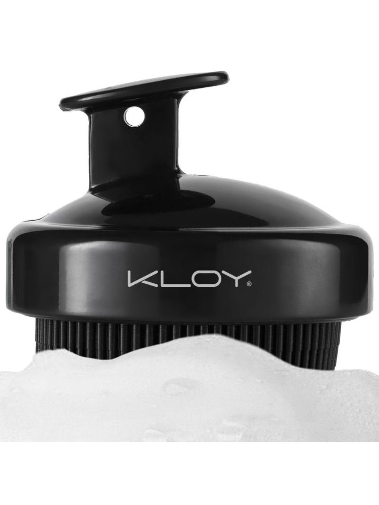 KLOY Bath & Shower Massager Body Brush With Soft Silicone Bristles - Black