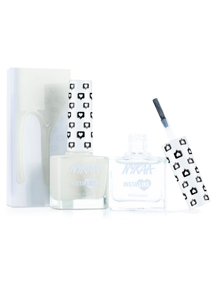 Nykaa Cosmetics Nail Enamel - Top Creator + Base Bff