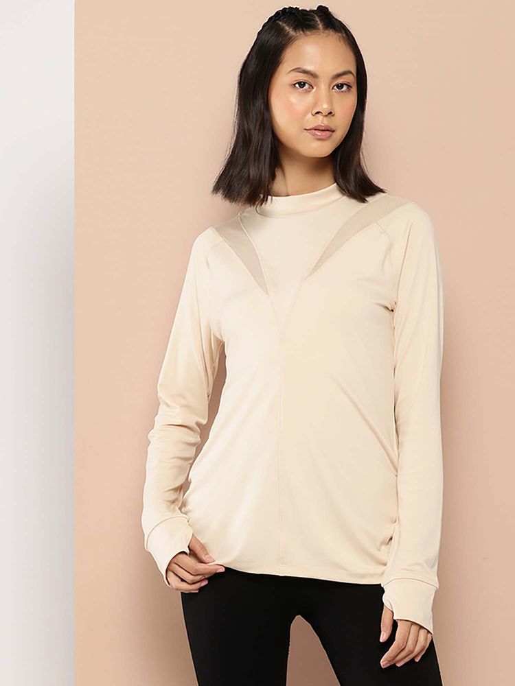 Alcis Women Cream GYM TO STREET FULL SLEEVE T-shirt-picture-11