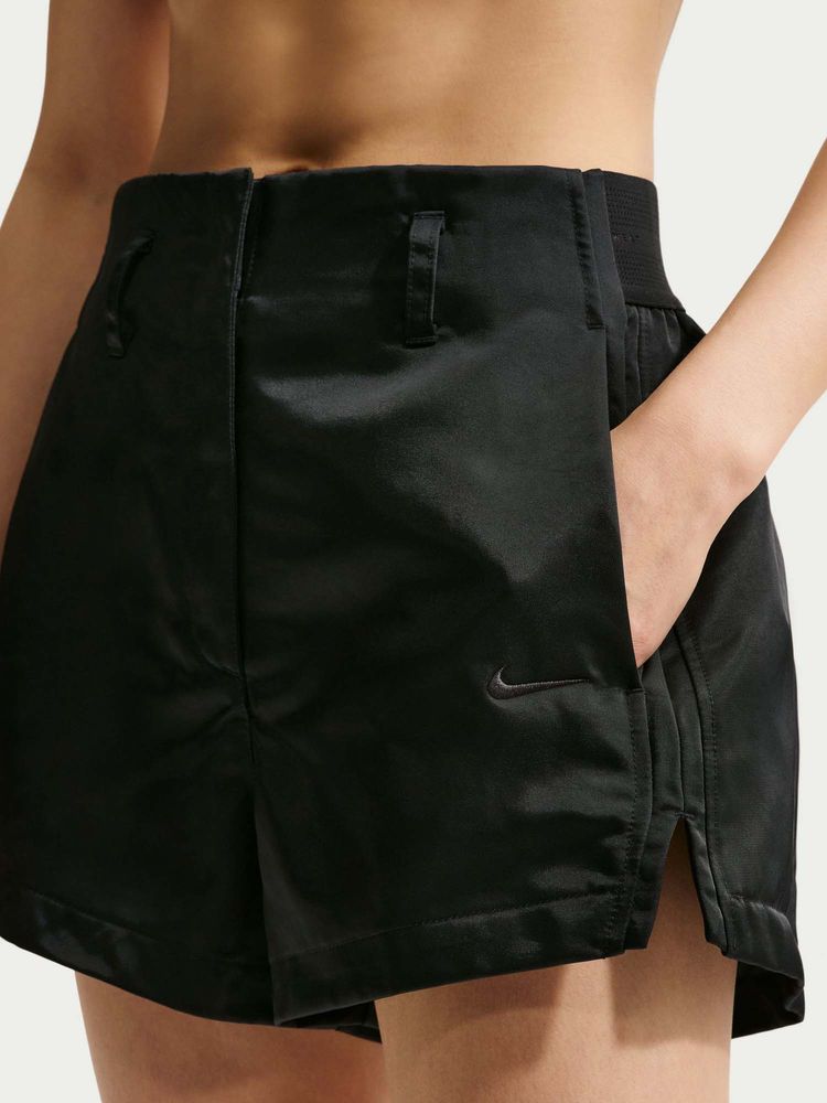 Nike Nsw Satin Hot Women Black Solid Shorts - IF0566-010-picture-15