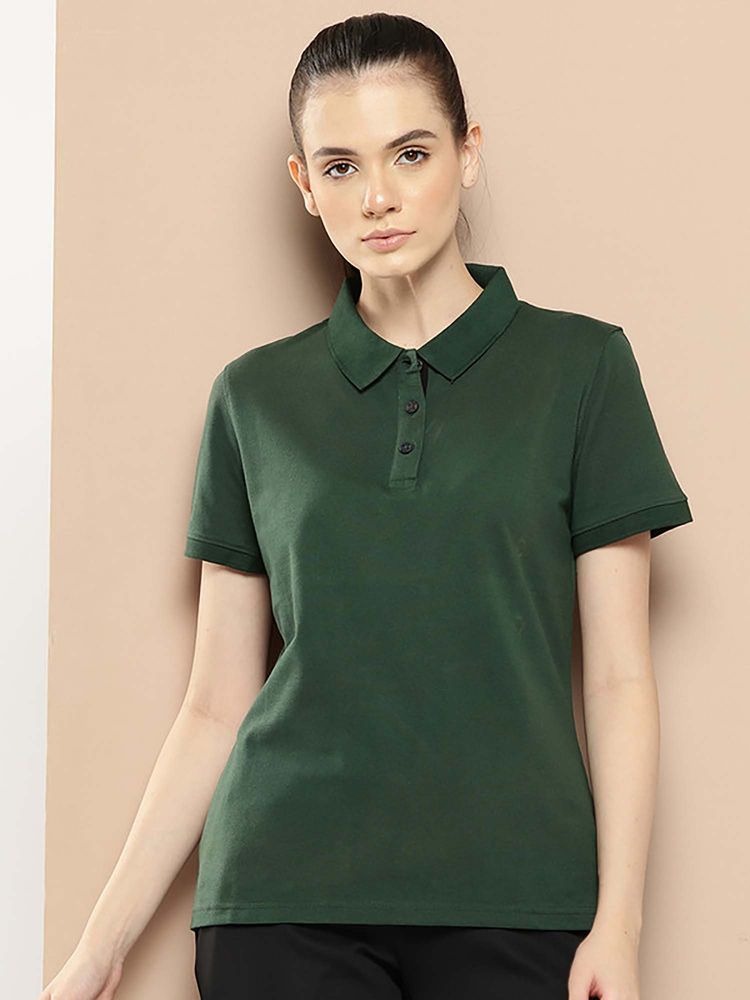 Alcis Women Olive VICTORY Polo T-shirt-picture-11