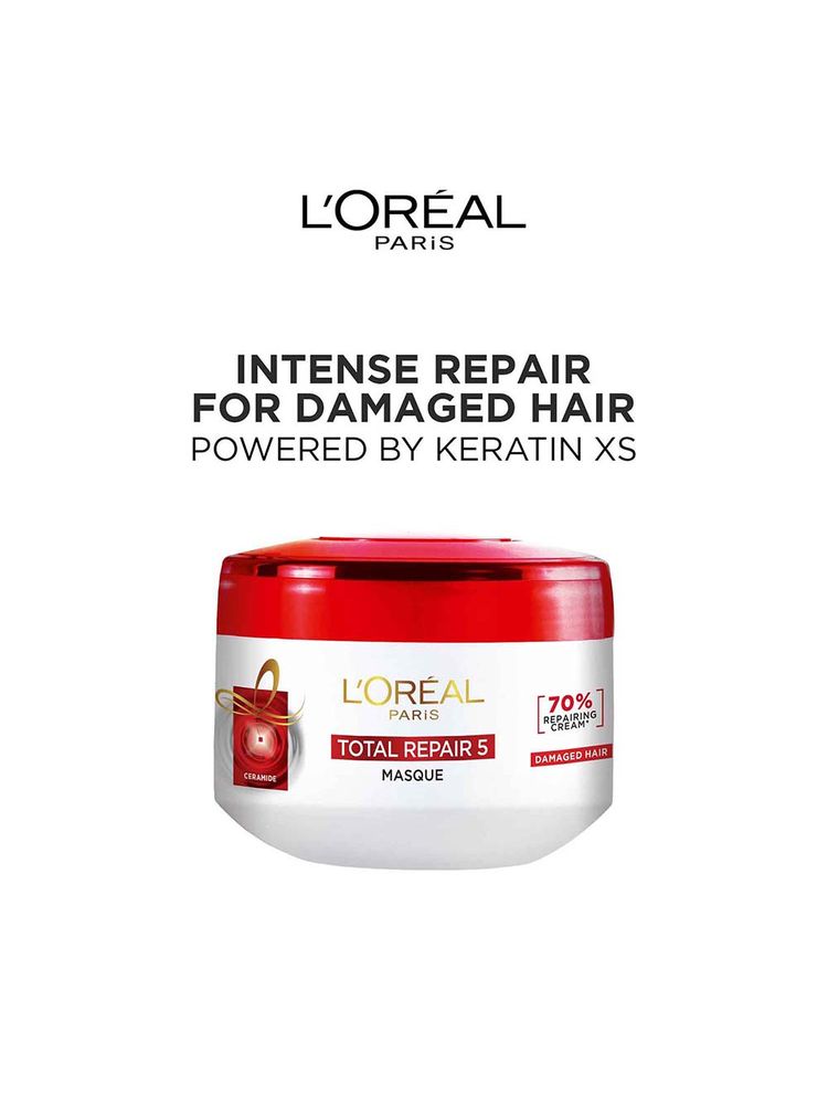 L'Oreal Paris Total Repair 5 Hair Masque With Protien + Ceramide For Damaged & Weak Hair-image-3
