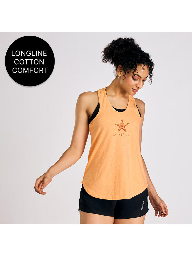 Kica Everyday Cotton Longline Tank Top With Back Detail For Women-picture-49