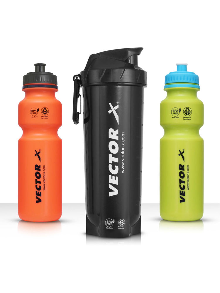 Vector X Energy Protein Shaker And Inavader Water Sippers Pack of 3 - 750Ml-image-6