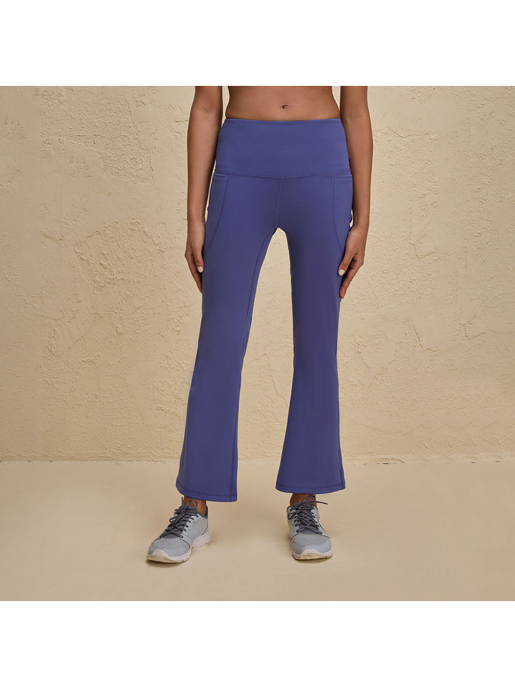 nykd by nykaa Luxe Flare Leggings in Cloud Soft & Squat Proof Fabric with Anti Slip Waist & Booty Sculpting NYK252 Blue-picture-16