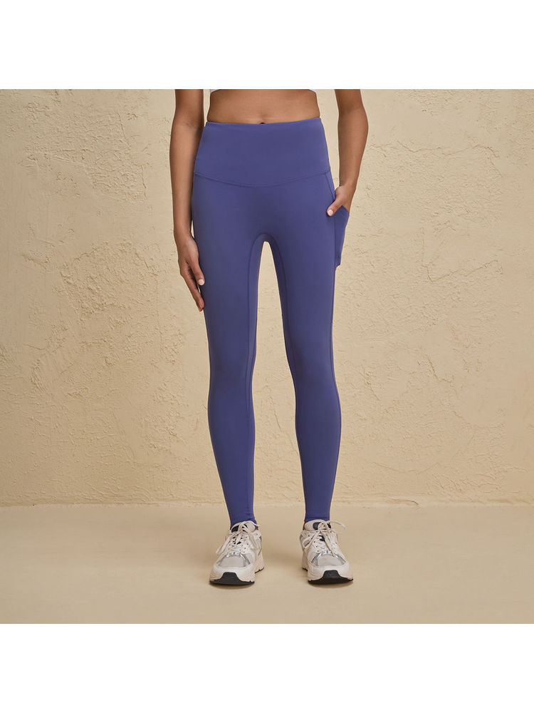 nykd by nykaa Luxe Leggings in Cloud Soft & Squat Proof Fabric with Anti Slip Waist & Booty Sculpting NYK261 Blue-picture-13