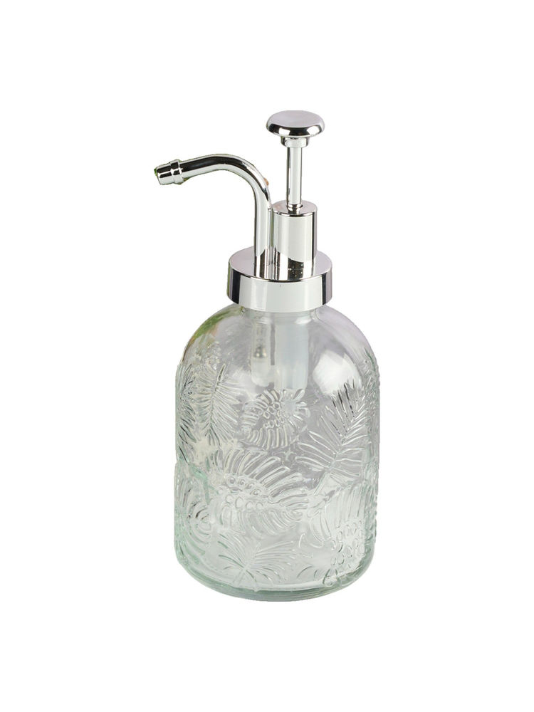 Kookee Transparent Glass Soap Dispenser with Refillable Pump for Bathroom & Kitchen Use-picture-27