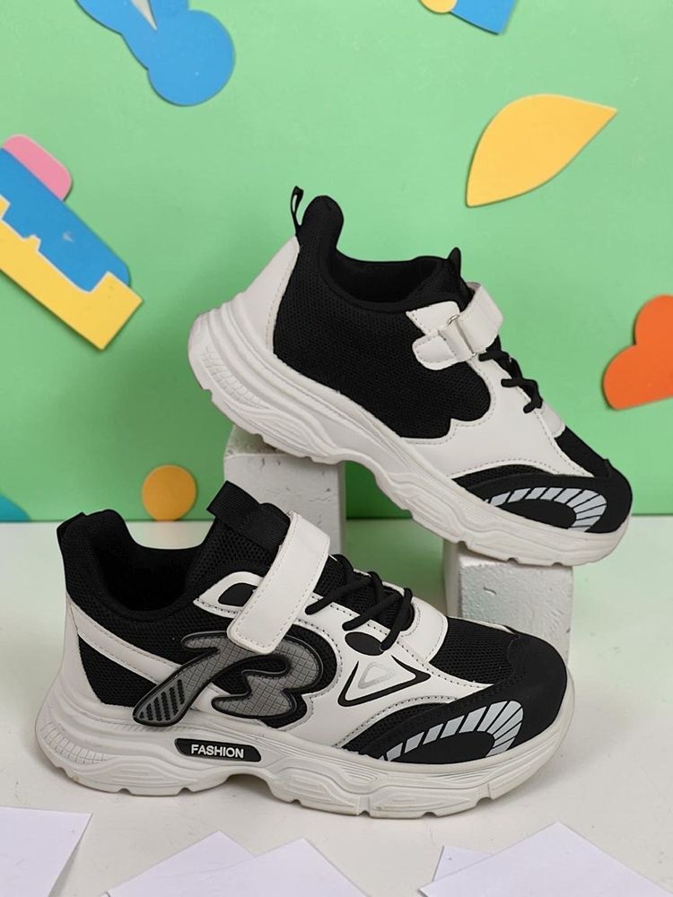 Truffle Collection Black Mesh Top Design And Durable Sole Velcro Sneakers-picture-28