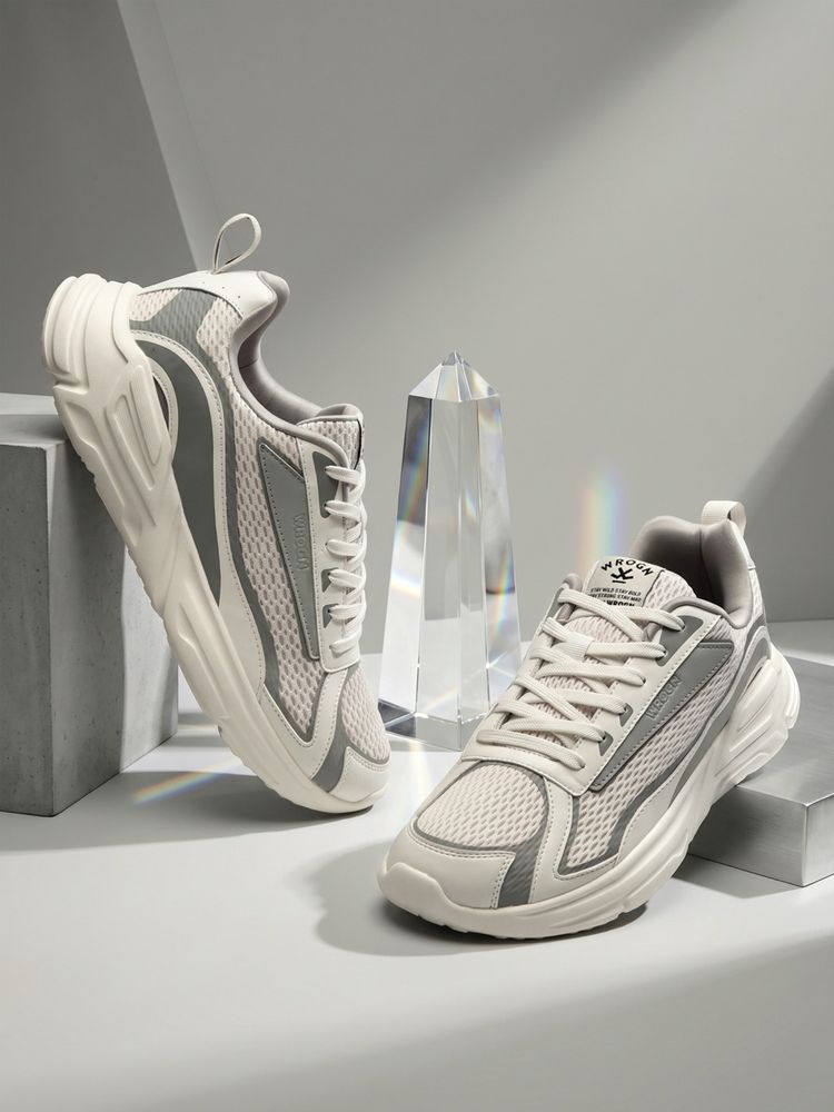 WROGN Women Highball Stealth Smoke White Running Shoes-image-2