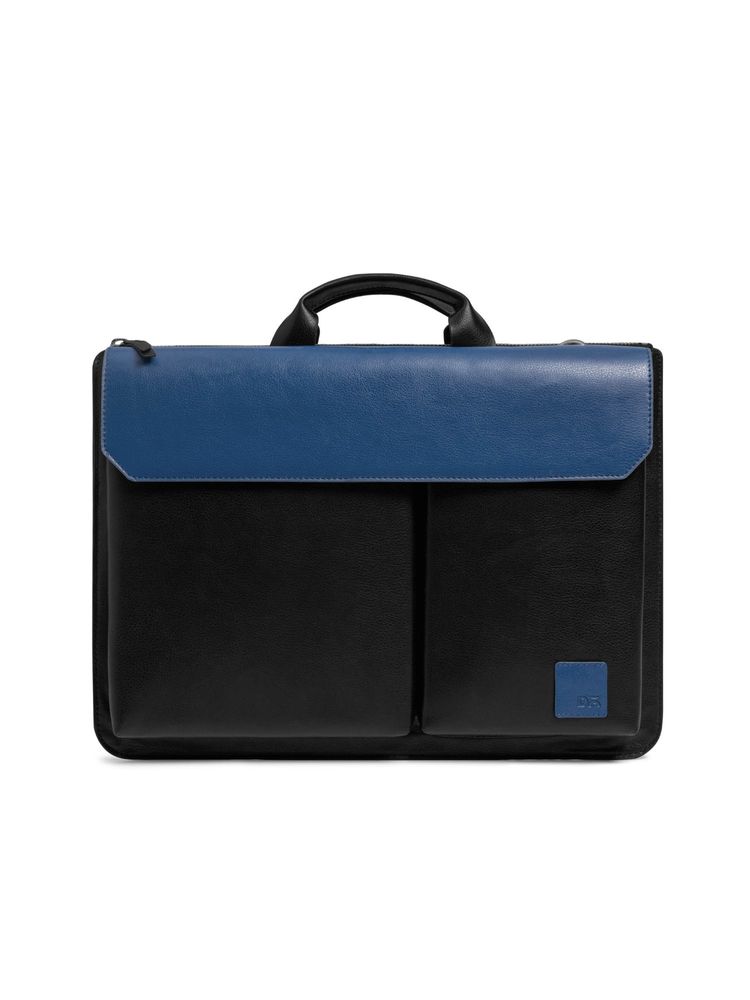 Dailyobjects Black - Blue Urban Tech Laptop Briefcase Bag - Medium-image-45