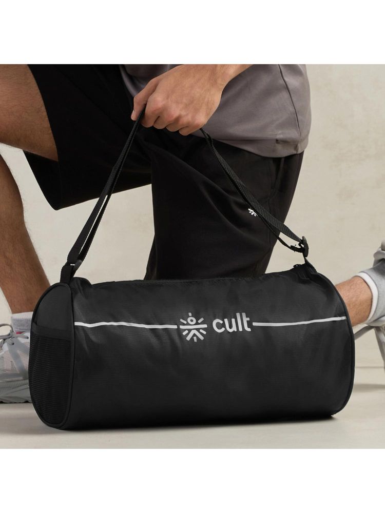 CULT Unisex Adjustable Strap Mesh Black Duffle Bag-picture-21