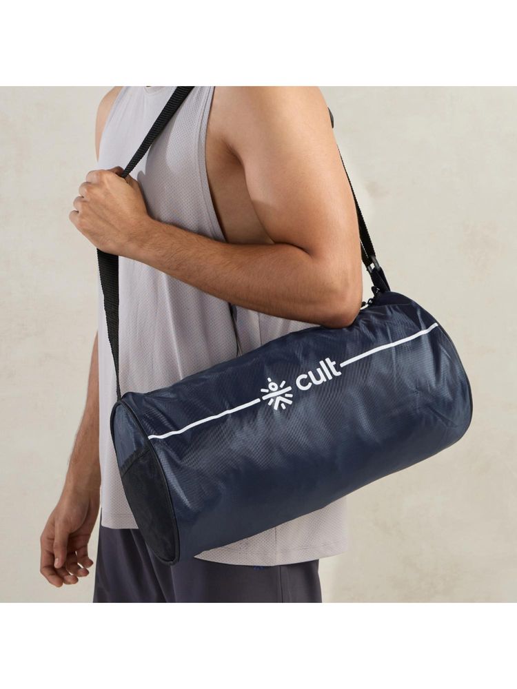 CULT Unisex Adjustable Strap Mesh Pocket Blue Duffle Bag-picture-12