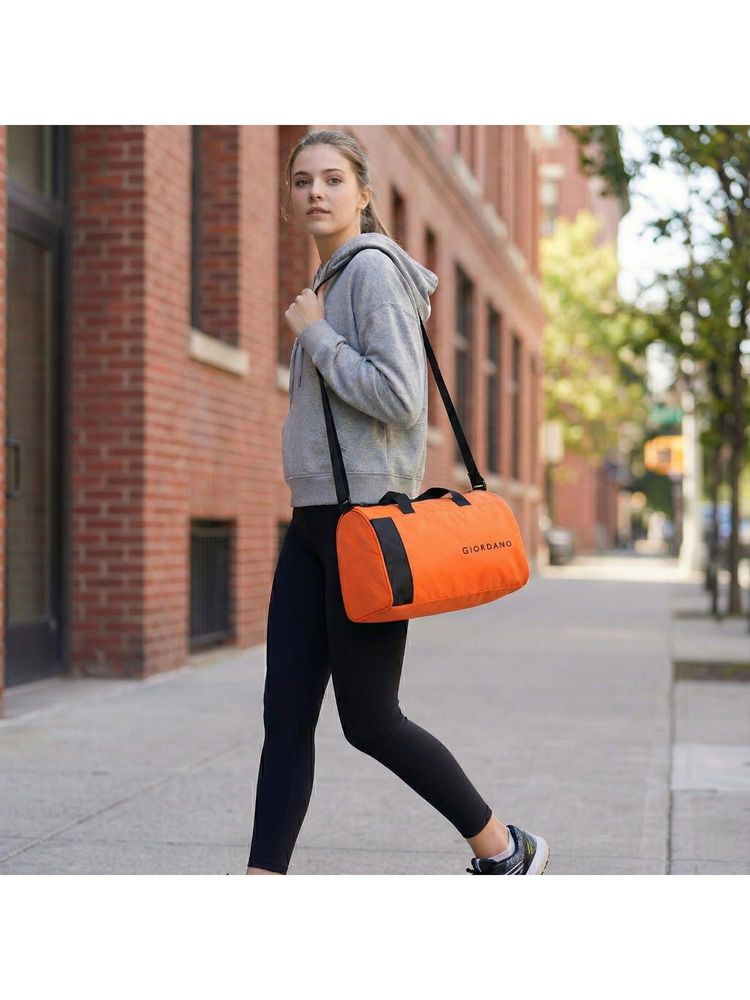 Giordano Unisex 18L Polyester Duffel Bag With Detachable Strap - Orange-picture-27