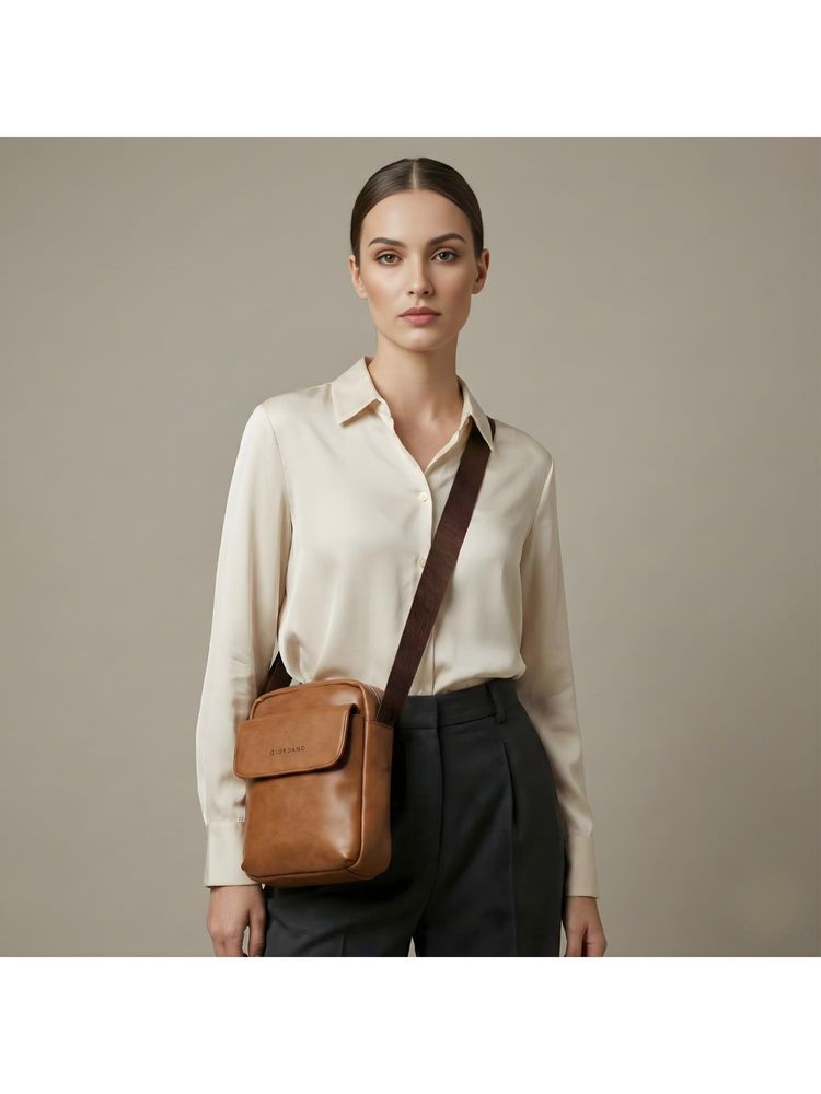 Giordano Unisex Premium Compact Sling Bag - Tan-picture-11
