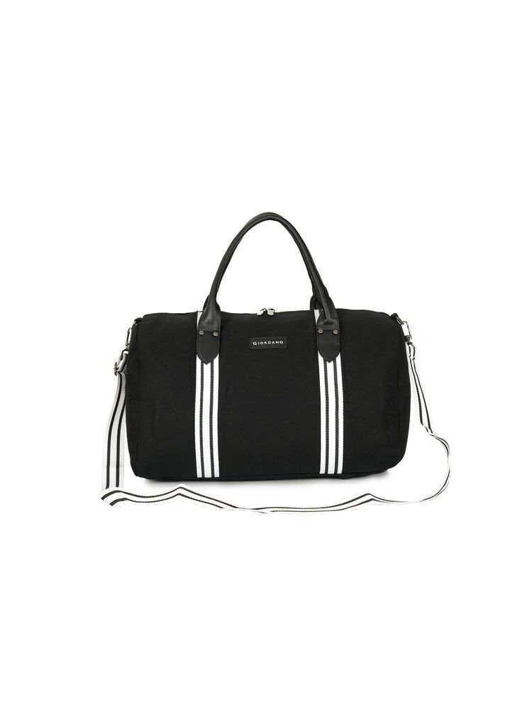 Giordano Unisex 36L Canvas Duffle Bag With Detachable Strap - Black-picture-25