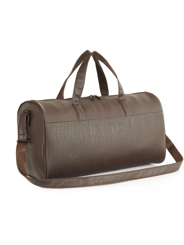 nautica accessories Nautica Unisex PU Duffle Bag - Brown-picture-15