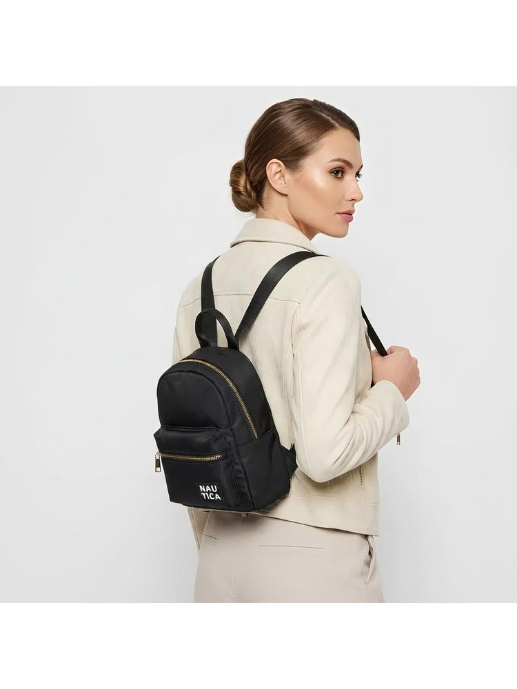 nautica accessories Nautica Premium Polyester Women's Mini Backpack - Black-picture-13