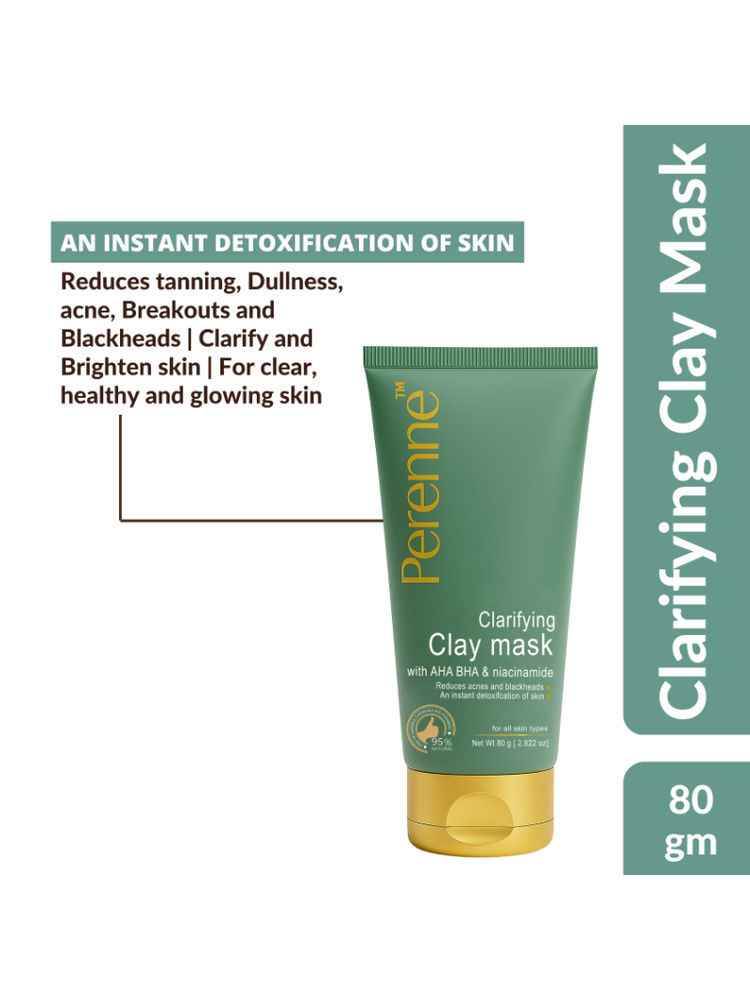 Perenne Clarifying Clay Mask (With AHA, BHA, Niacinamide)-image-37