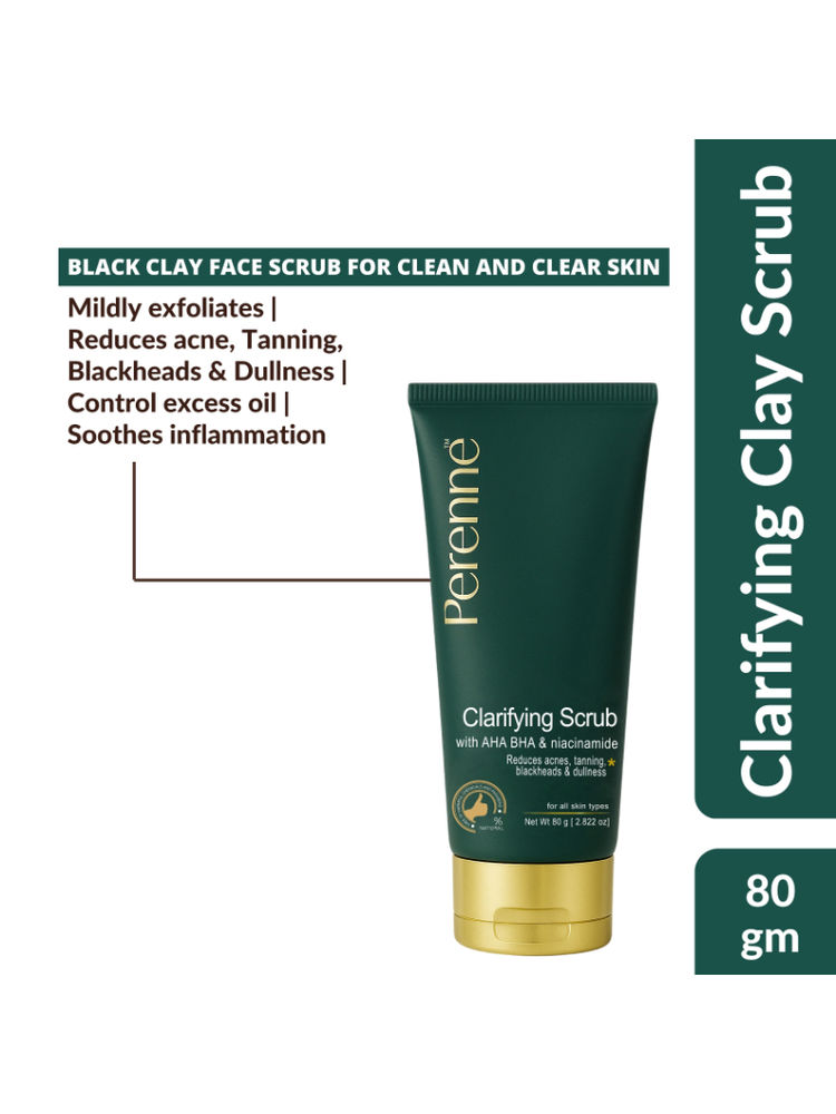 Perenne Clarifying Clay Scrub (With AHA, BHA, Niacinamide)-image-45