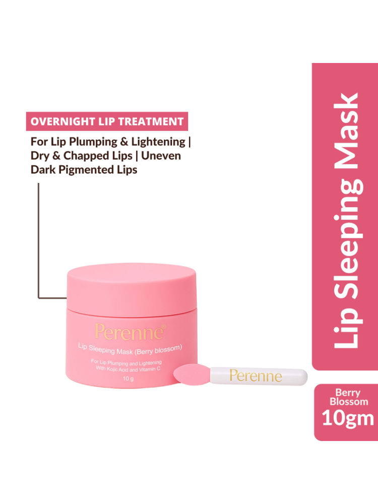 Perenne Lip Sleeping Mask With Kojic Acid & Vitamin C - Berry Blossom