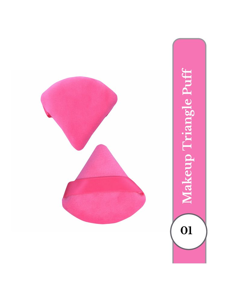 RHE Cosmetics Triangle Pizza Powder Puff & Makeup Blender Sponge - Baby Pink-image-32