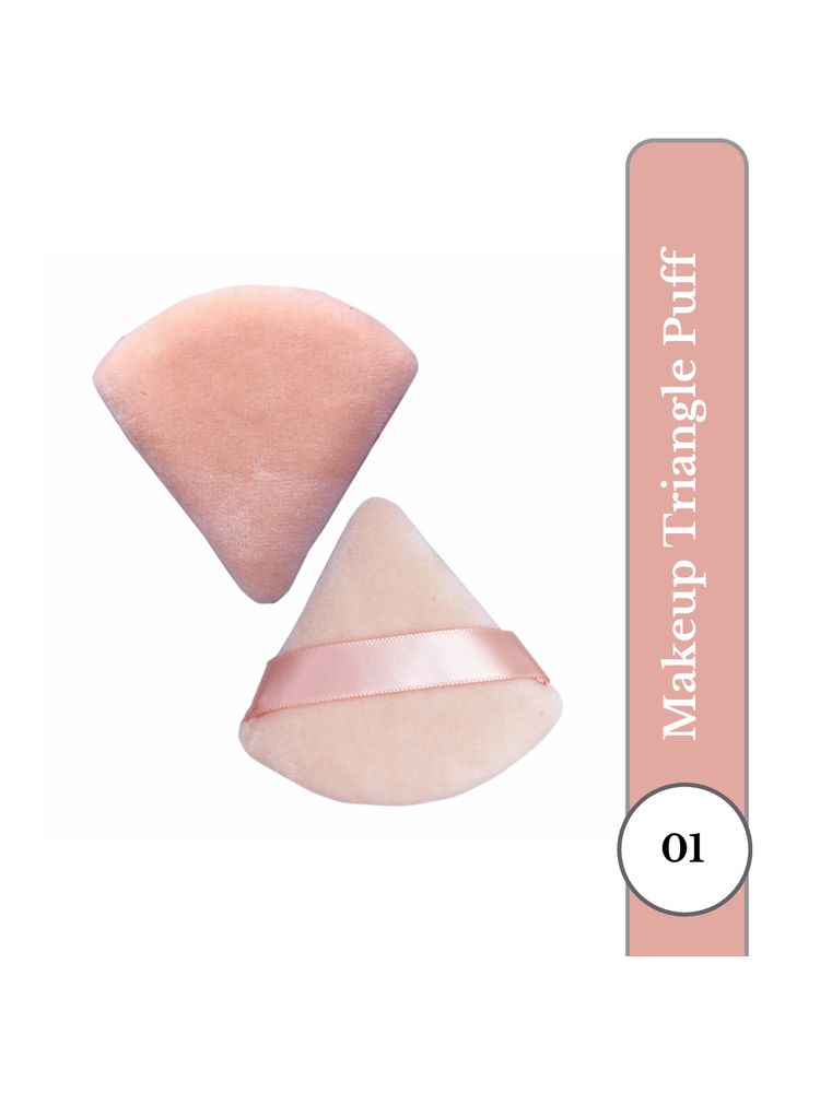 RHE Cosmetics Triangle Pocket Pizza Powder Puff & Makeup Blender Sponge Skin