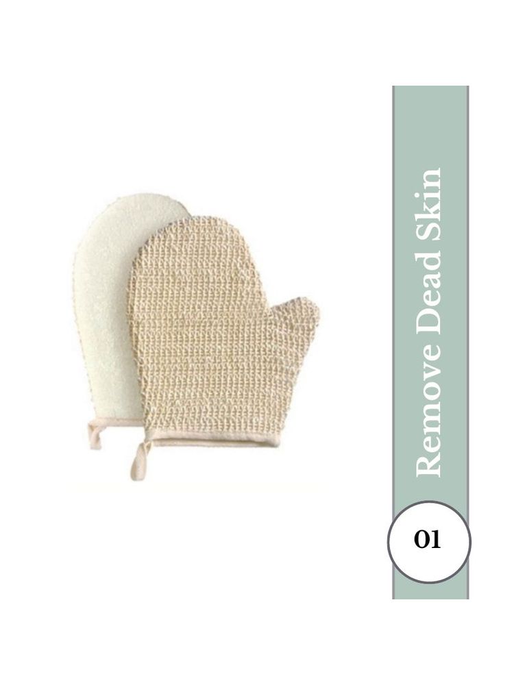Rhe Cosmetics Natural Bath Exfoliating Scrub for Dead Skin Remover Glove