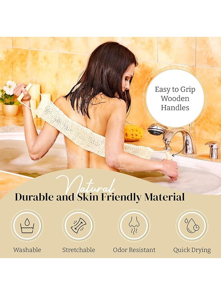 Rhe Cosmetics Natural Exfoliating Back Scrubber for Smoother,Softer & Clean Skin