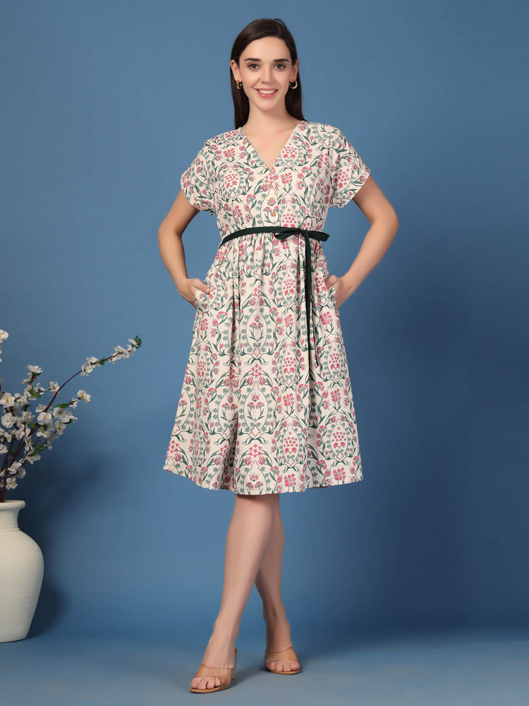 Zelena ANNIE Cotton Maternity Shirt Dress-picture-16