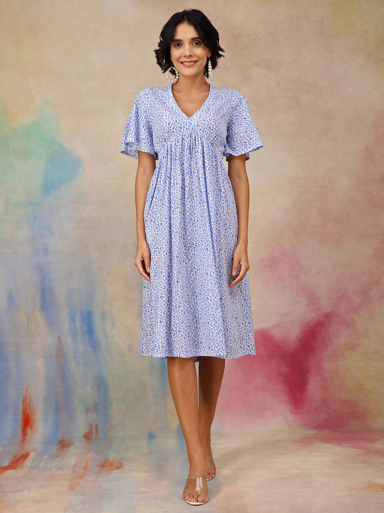 Zelena ANYA Cotton Maternity and Nursing Dress-picture-14
