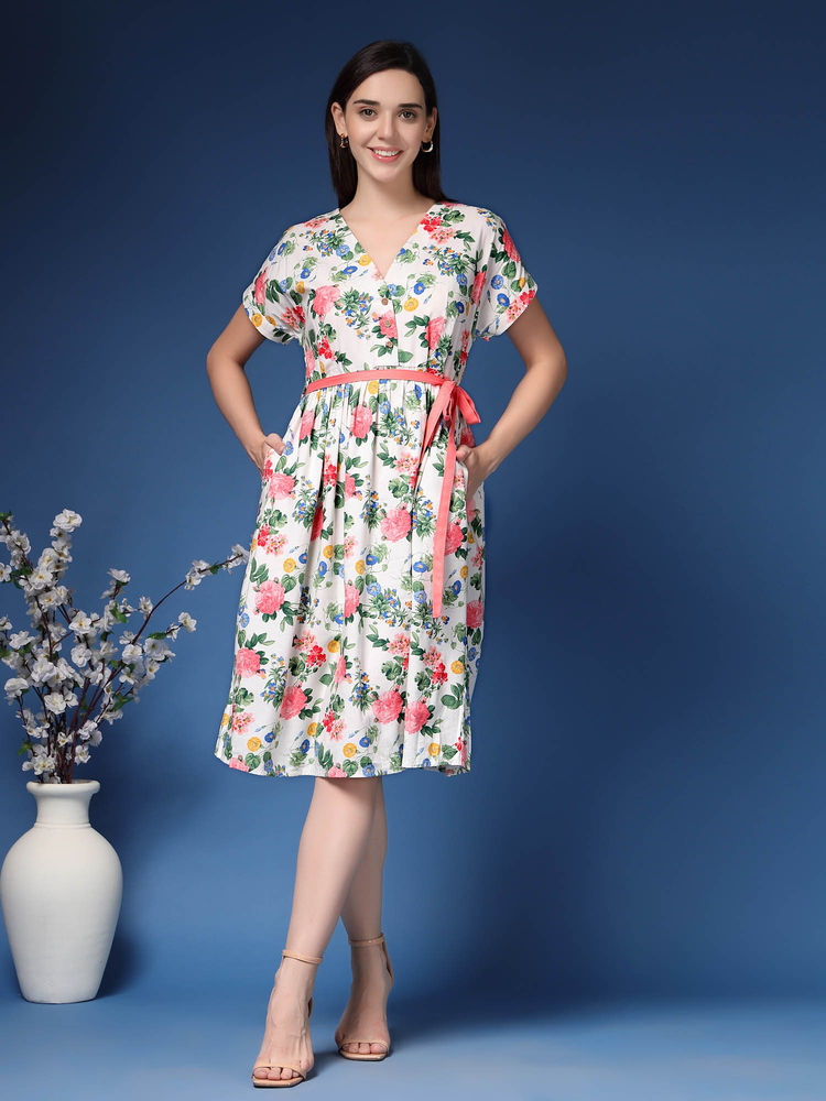 Zelena MARISA Floral Cotton Shirt Dress-picture-11