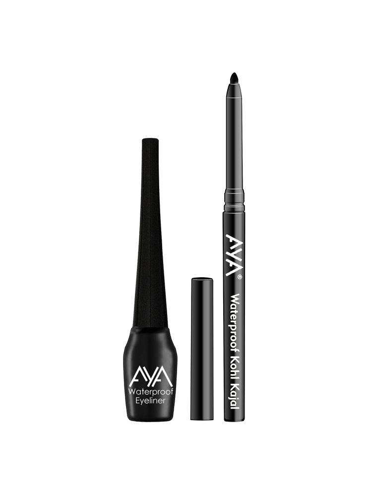 AYA Waterproof Eyeliner + Jet Black Kohl Kajal-image-34