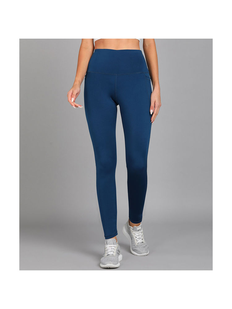 Rock Paper Scissors Blue Skinny Gym Tights-picture-13