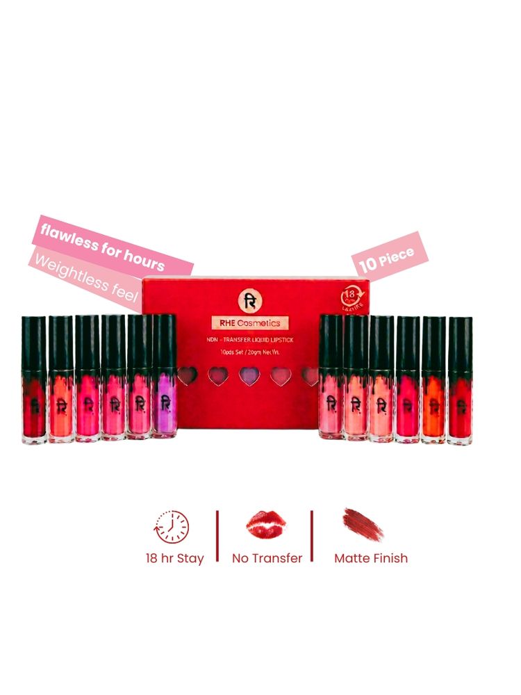 Rhe Cosmetics Forever Muse Liquid Lipstick - 10 Pcs-picture-23